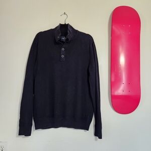 Black Button-Up Sweater